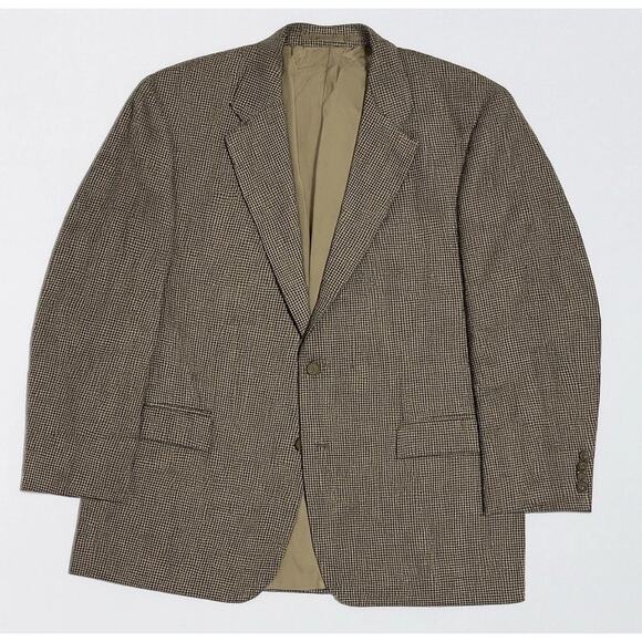 Lauren Ralph Lauren Sport Coat Mens 44R Houndstooth Two Button Single Vented VTG - Picture 1 of 12